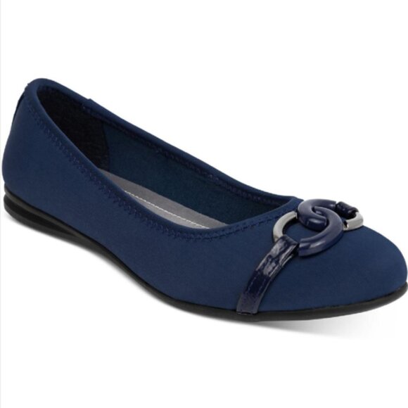 Karen Scott Womens Amandaa Faux Leather Slip-on Ballet Flats(B5) - Picture 1 of 6